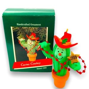 Hallmark Christmas Ornament 1989 Southwest Cactus Cowboy New